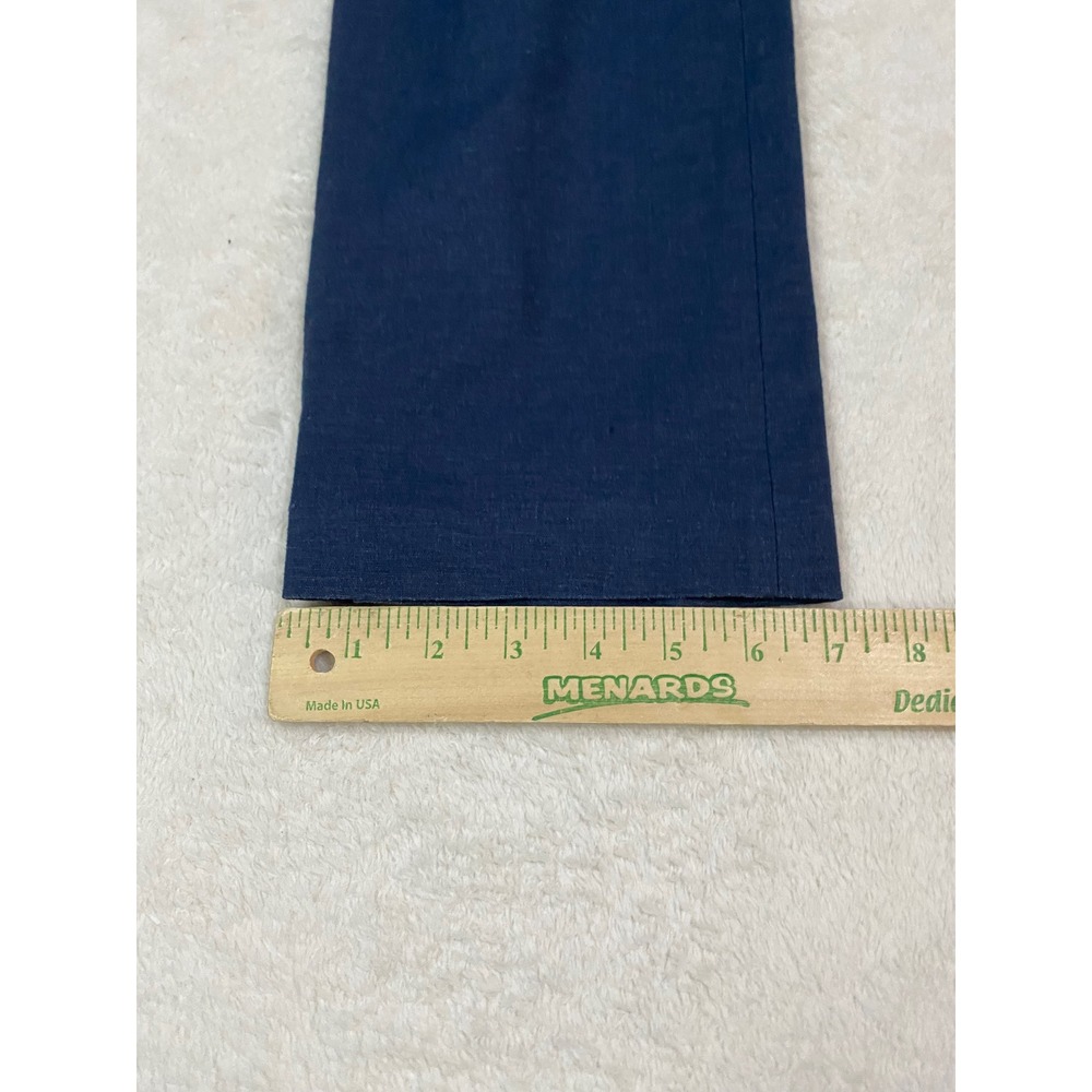 Paisley & Gray Mens Slim Fit Navy Blue Linen Blend Dress Pants Trousers 33x32 - Picture 3 of 9